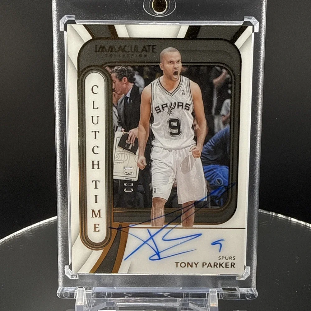 2023-24 Immaculate Tony Parker Clutch Time Signatures /99 Auto Spurs HOF
